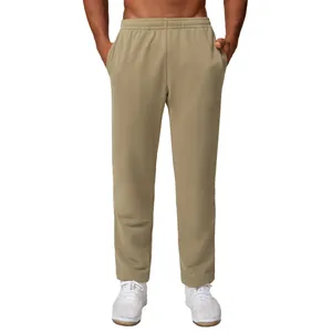 Men's casual loose sweatpants for loungewear and city walk in khaki olive