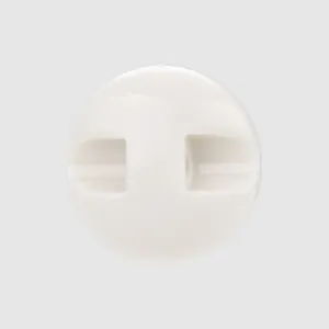 Minimalist high-gloss white cheese button for high-end fashion apparel decoration