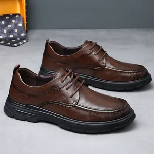 Ανδρικά Δερμάτινα Παπούτσια Business Casual Βρετανικό Στυλ Μαλακή Σόλα Oxford Loafers Άνετα Αναπνεύσιμα Επίσημα Παπούτσια