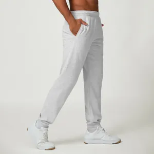 Cotton Blend Men's Athletic Joggers Cuffed Sweatpants For Sports Fitness Gym Casual Daily Wear Regular Fit Drawstring Bottom