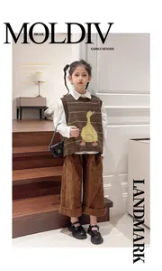 Classic British style black leather T-strap shoes for girls in a stylish autumn outfit