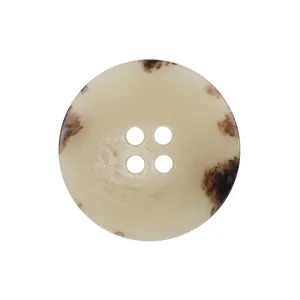 High-end Japanese style urea button with cream tortoiseshell marble pattern for garments