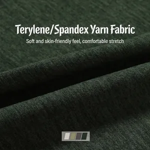 Dark green textured quick-dry sports fabric with soft polyester-spandex yarn material