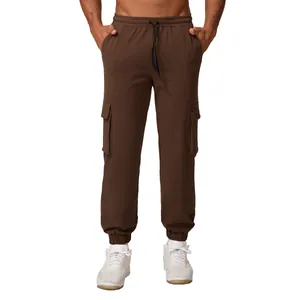 Braune Herren-Cargohose für Outdoor und Freizeitaktivitäten mit Taschen