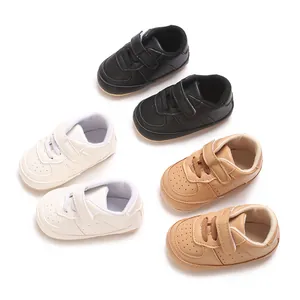 Scarpe Primi Passi per Neonati e Bambini in Pelle PU Suola Morbida Traspirante Antiscivolo Sneakers Casual con Strappo