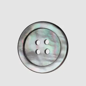 Natural Black Lip Pearl Shell Buttons Iridescent 4-Hole Round Sewing Buttons For Luxury Suits Coats Shirts Garment Accessories
