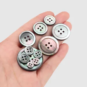 High-end natural iridescent shell buttons in various sizes for luxury clothing decoration