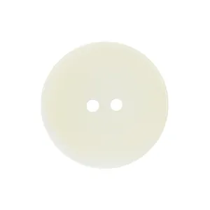 Hochwertiger minimalistischer cremeweißer Naturmuschelknopf mit zwei Löchern für Kleidung