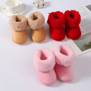 Infant Baby Winter Warm Shoes Soft Sole Anti-slip Toddler Fleece Snow Boots For zero to one Year Old Boys Girls