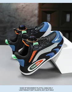 Zapatillas modernas para niños con sistema de cierre giratorio y exterior de malla transpirable.
