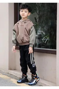Stylish boys' warm running shoes with rotary buckle closure and anti-slip rubber sole