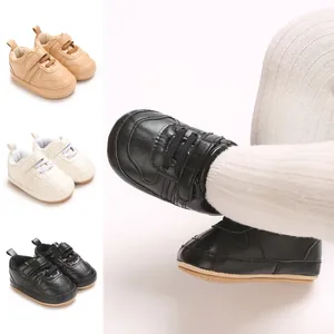 Scarpe da Neonato Primi Passi in Pelle PU Suola Morbida Sneakers Per Bambini 0-1 Anno Maschio Femmina Casual Sportive