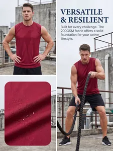Detailansicht des atmungsaktiven 200GSM Mesh-Gewebes für Herren Sport-Unterhemd