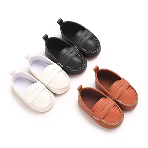 Baby Boys Toddler Loafers Soft Sole Moccasins Anti-slip PU Leather Prewalker Shoes For Infants First Walkers Spring Autumn