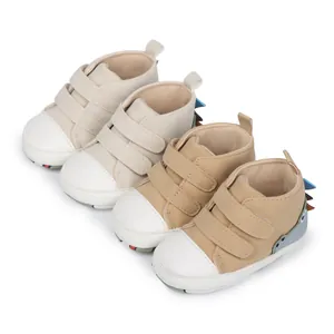 Zapatos para Caminar de Bebé Dinosaurio Animado Caña Alta PU Suela Blanda Antideslizante Casual Primeros Pasos Cierre Adhesivo