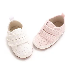 Weiche Baumwoll-Babyschuhe mit Blumenmuster und praktischem Klettverschluss für Kleinkinder