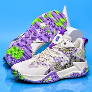 Men's High-Top Basketball Shoes Mesh Breathable Anti-Slip Cushioning Sports Sneakers For Outdoor Athletic Training Shoes