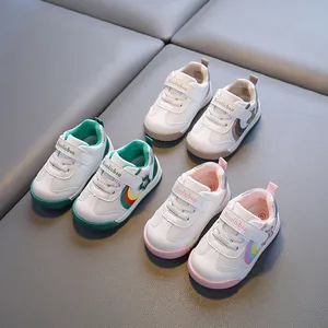 Breathable baby walking shoes with anti-slip soft soles for toddlers in three colors
