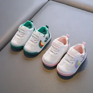 Breathable toddler walking sneakers with non-slip soft soles for boys and girls