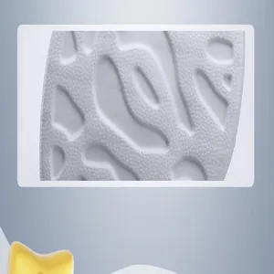Detailed macro view showing the anti-slip white rubber outsole texture for boys sneakers