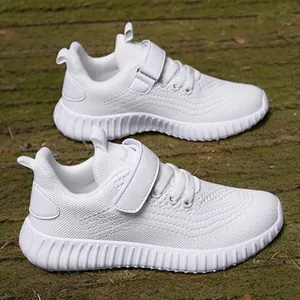 Kids Running Shoes Breathable Mesh Sneakers Hook and Loop Lightweight Sports Shoes for Boys Girls Daily School Training