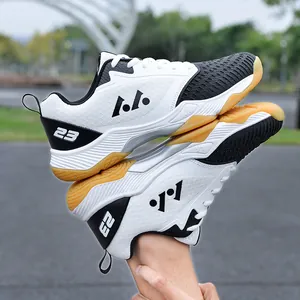 Scarpe da badminton leggere in mesh traspirante per uomo e donna, bianco e nero.