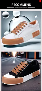 Close-up view of fashionable men's low-top canvas sneakers available in black and white colors