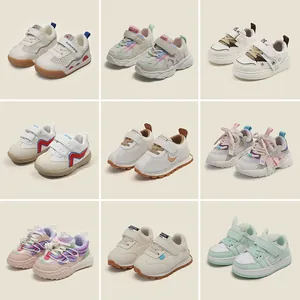 Zapatos para Primeros Pasos de Bebé Cuero de Microfibra Antideslizante Transpirable Zapatillas Casuales para Niños Niñas Diario