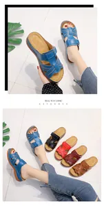 Professional lifestyle view of women's summer platform sandals in multiple color options