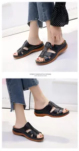 Comfortable black casual platform sandals for women with elegant cutout design worn by model