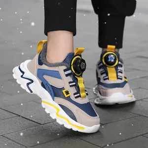Winter-Laufschuhe für Jungen mit warmem Fleece-Futter und Drehverschluss