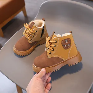 Warm winter Martin boots for children with cozy fur lining and durable non-slip soles