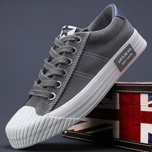 Men's Fashion Canvas Casual Shoes Korean Style Breathable Vulcanized Flat Sneakers For Autumn Daily Walking Outdoors