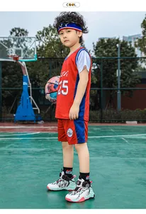 Scarpe da basket professionali per bambini con design high-top e chiusura a rotella
