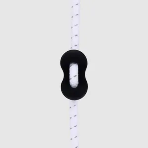 Professional black silicone pig nose cord lock toggle for sportswear drawstring adjustment