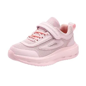 Atmungsaktive pinke Mesh-Laufschuhe für Mädchen mit Klettverschluss