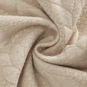 Detailopname van de zware jacquard stoftextuur van een Amerikaanse heren sweatshirt