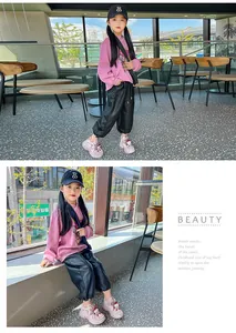 Pink Korean style cartoon sneakers for girls, warm winter casual athletic shoes for kids