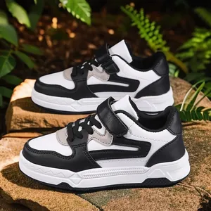Zapatos de Skate Casuales para Niños y Niñas Cierre de Gancho y Bucle Piel Sintética Impermeables Antideslizantes Sneakers Deportivas Estudiante