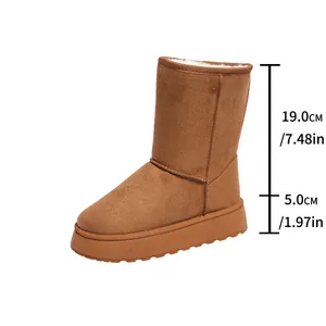 Maßangaben für Winter Schneestiefel mit 5cm Plateau und 19cm Schafthöhe Detail
