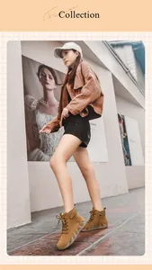Bottines Martin pour femmes à semelle pieuvre unique dans un ton marron clair.