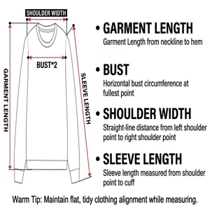 Detailed sizing guide for men's slim fit round neck long sleeve base layer shirt.