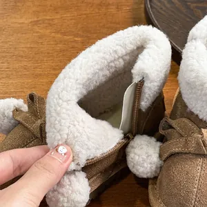 Warme Baby Winter-Schneestiefel für Mädchen mit weichem Plüschfutter und flexibler Sohle