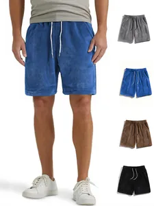 Detail von Herren-Korallenvlies-Freizeitshorts in Blau mit verschiedenen Farboptionen