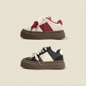 Stijlvolle kindersneakers in Duitse stijl met dikke platformzool in twee kleuren