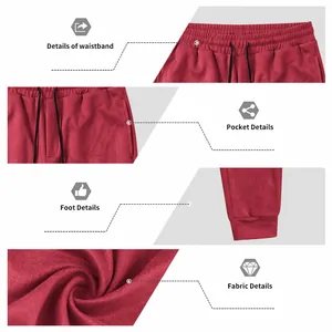 Detailed macro view of burgundy suede jogger pants showcasing waistband and fabric texture