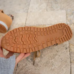 Detailed view of the durable rubber sole with non-slip tread on casual sneaker