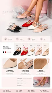 Detailed features of elegant pointed-toe slingback sandals with adjustable strap