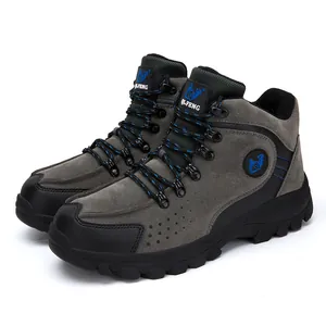 Herren Outdoor Wanderschuhe High Top Schnürung Trekkingstiefel Kunstleder Rutschfest Lässige Wanderschuhe Für Reisen