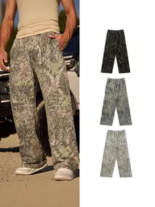 Herren Casual Camouflage Bedruckt Gerade Bein Jogginghose Atmungsaktiv Elastischer Bund Sport Jogger Mit Taschen Für Fitness Outdoor